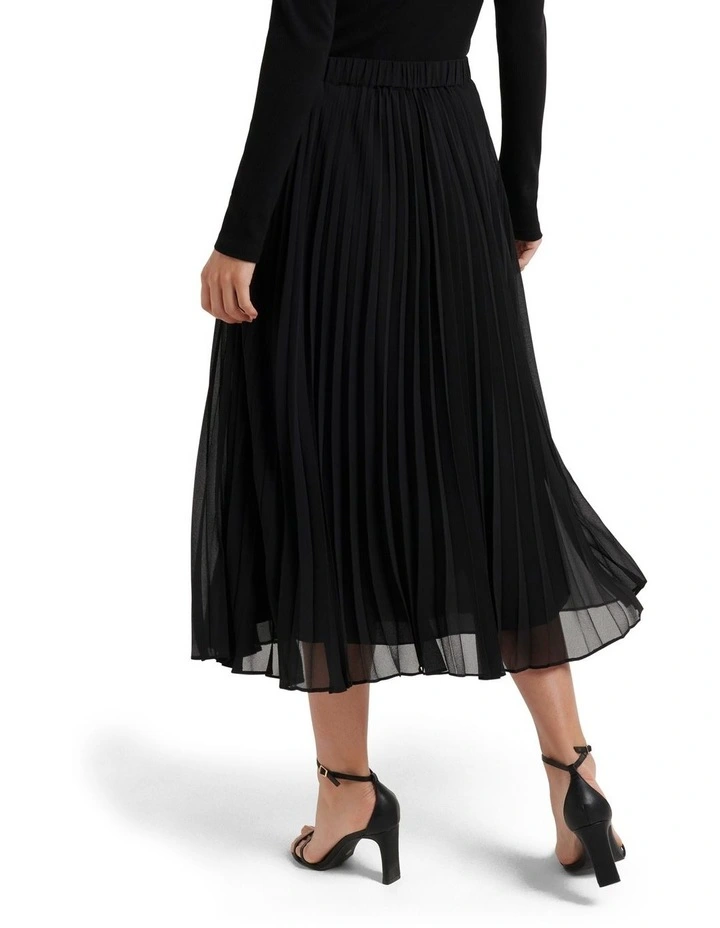 Hailee Pleated Skirt Black