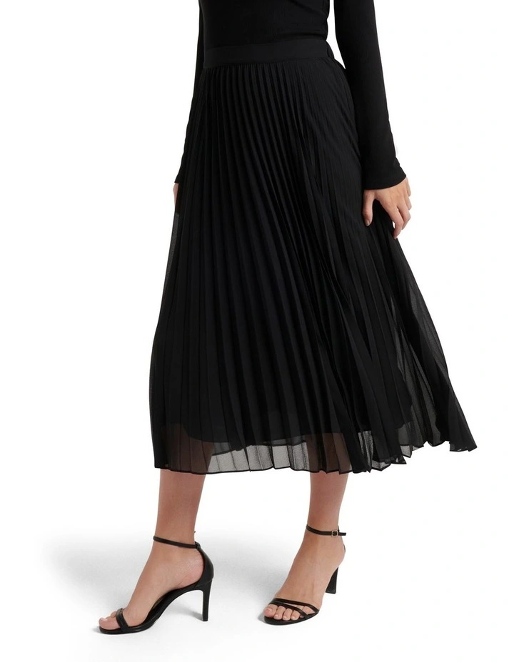 Hailee Pleated Skirt Black