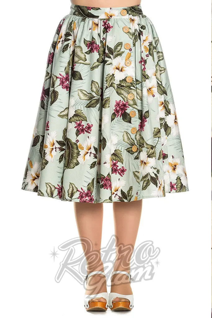 Hell Bunny Tahiti 50s Skirt in Mint