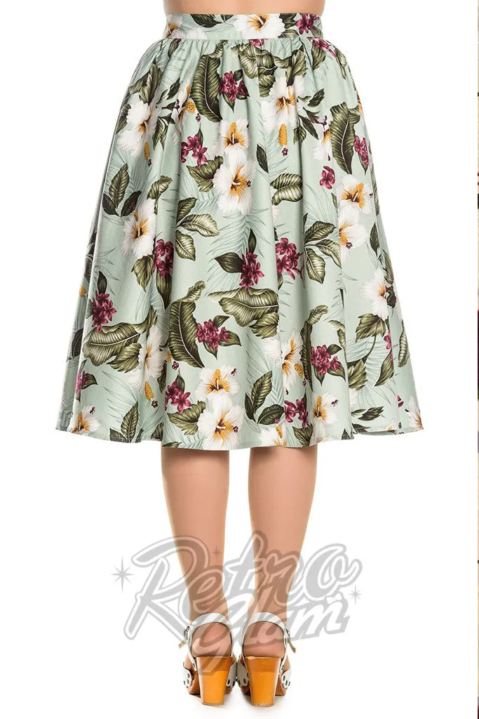 Hell Bunny Tahiti 50s Skirt in Mint