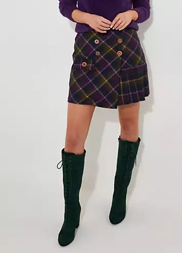 Heritage Check Pleated Mini Skirt by Joe Browns | Look Again