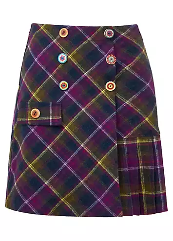 Heritage Check Pleated Mini Skirt by Joe Browns | Look Again