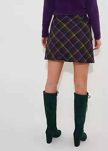 Heritage Check Pleated Mini Skirt by Joe Browns | Look Again