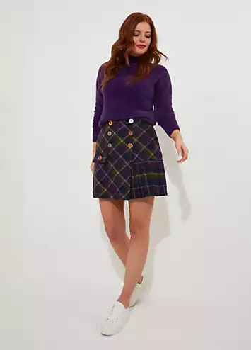 Heritage Check Pleated Mini Skirt by Joe Browns | Look Again