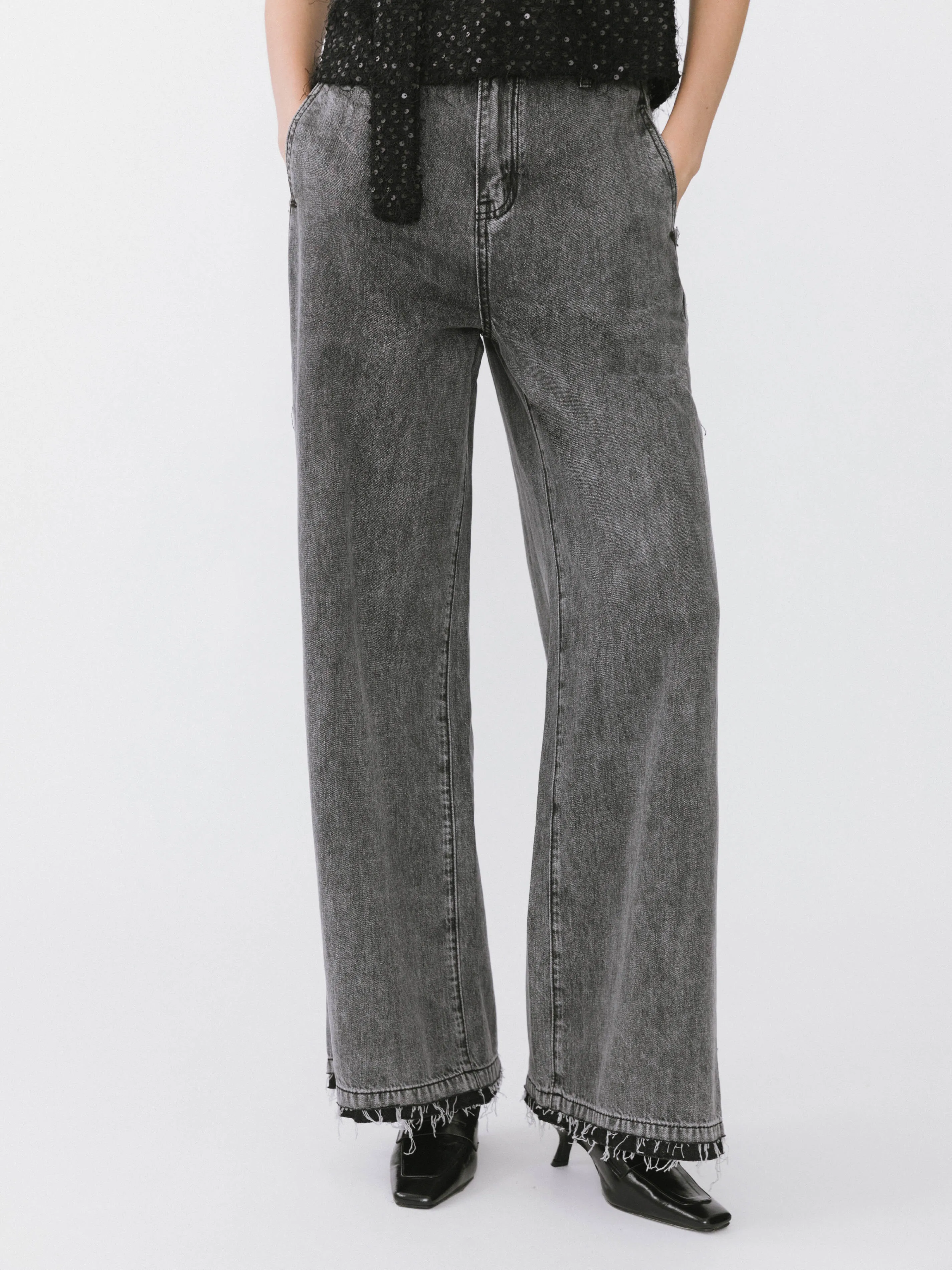 High Waist Barrel Leg Jeans