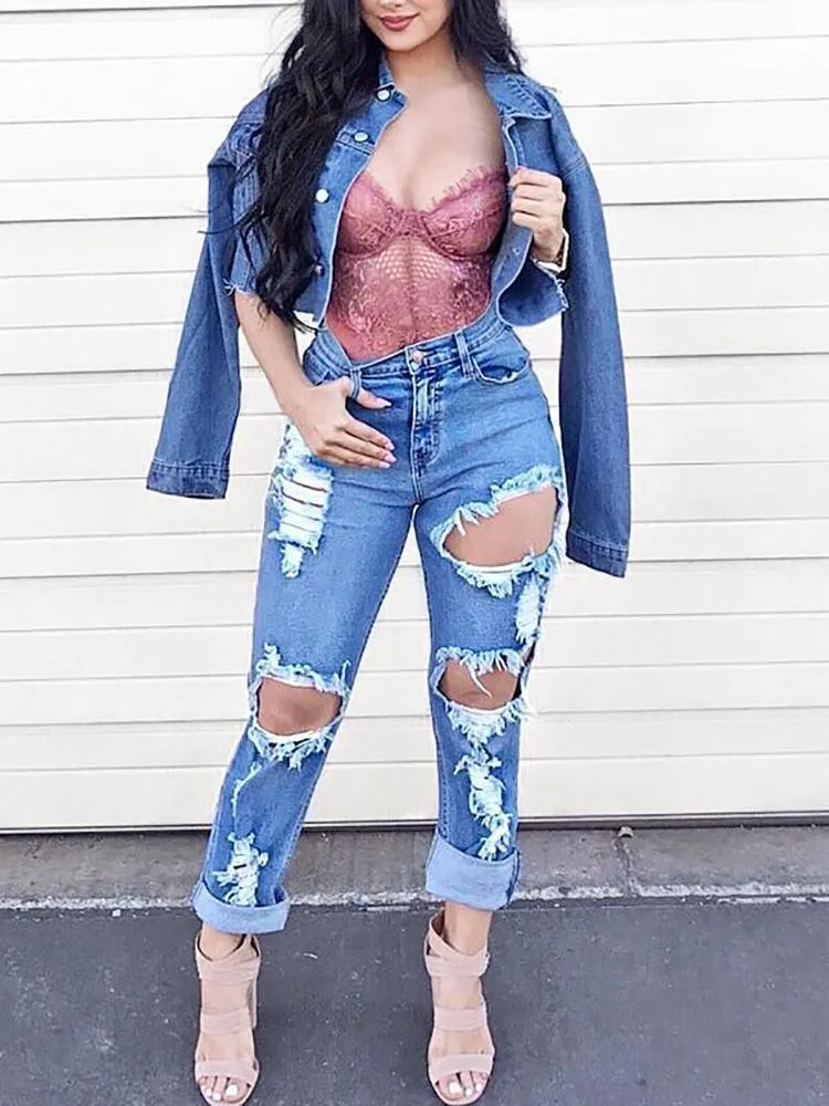 High Waist Jeans Pants For Women