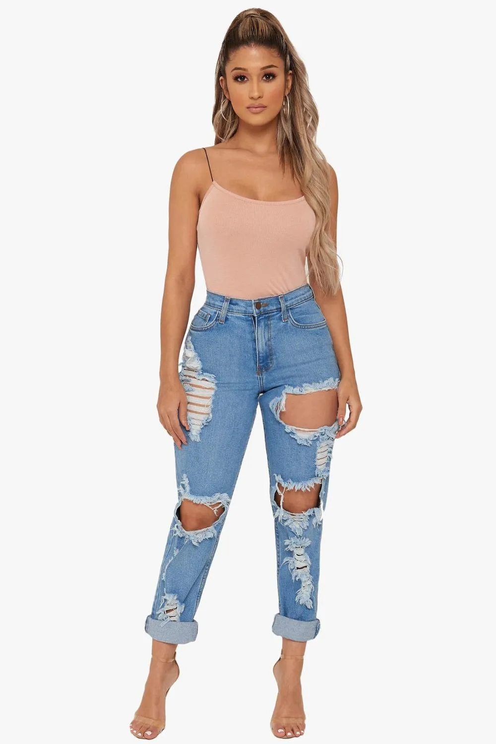 High Waist Jeans Pants For Women