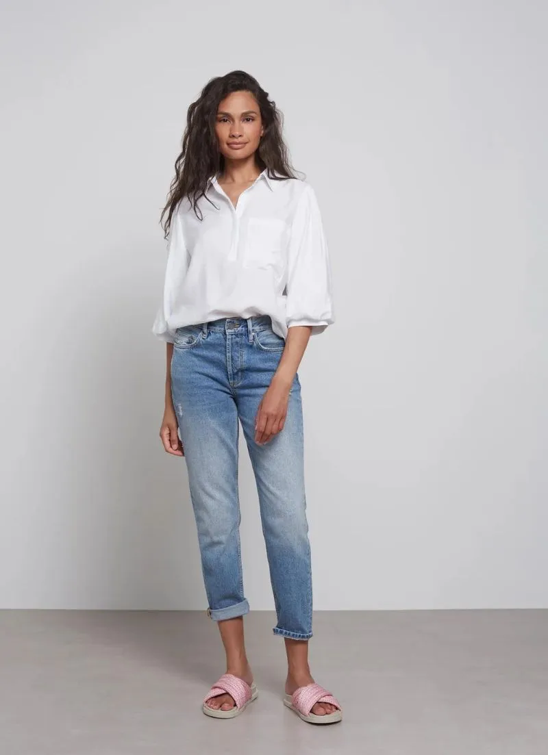 High Waist Straight Leg Jean