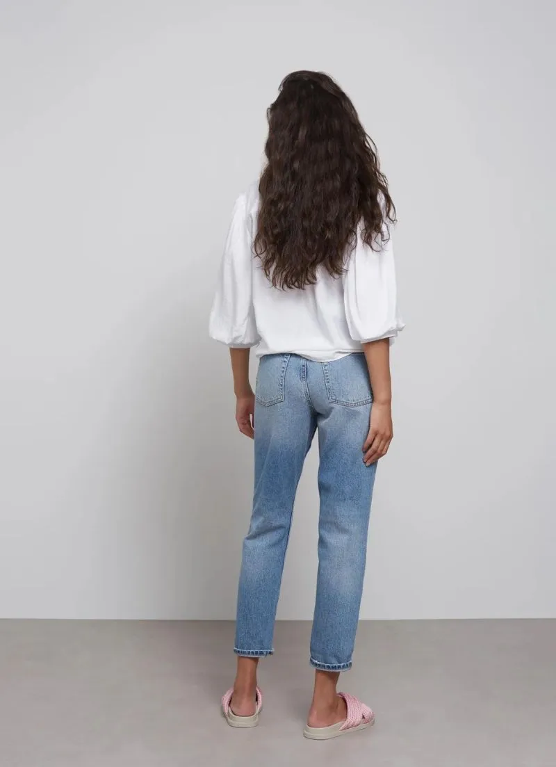 High Waist Straight Leg Jean