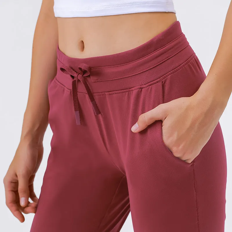 High-waist Yoga Women's Quick-drying Elasticated Slim Slimming Track Pants