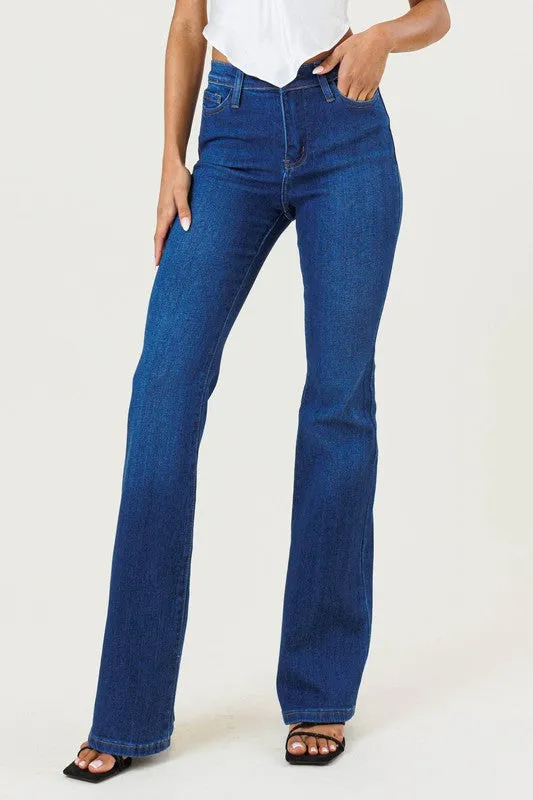 High Waisted Classic Bootcut Jeans