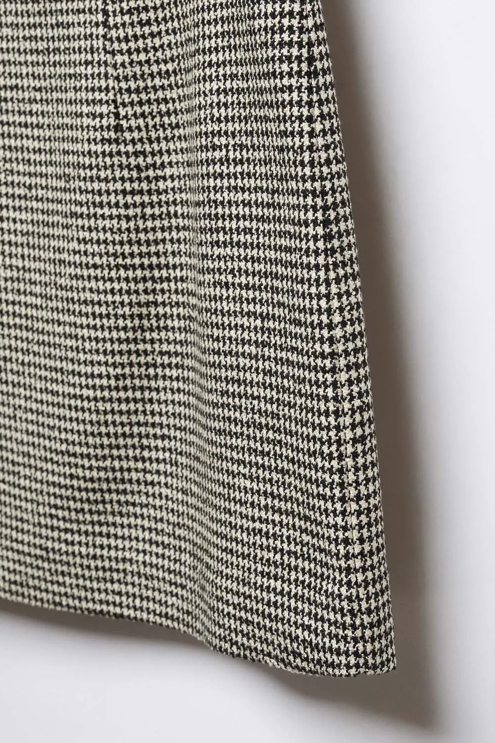 Houndstooth straight mini skirt