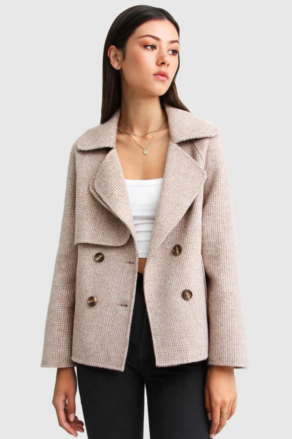 I’m YoursWool Blend Peacoat Beige