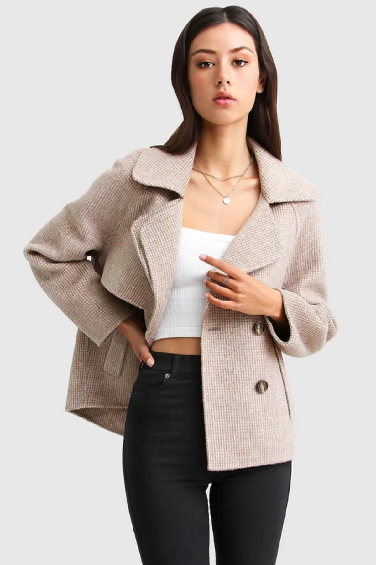 I’m YoursWool Blend Peacoat Beige