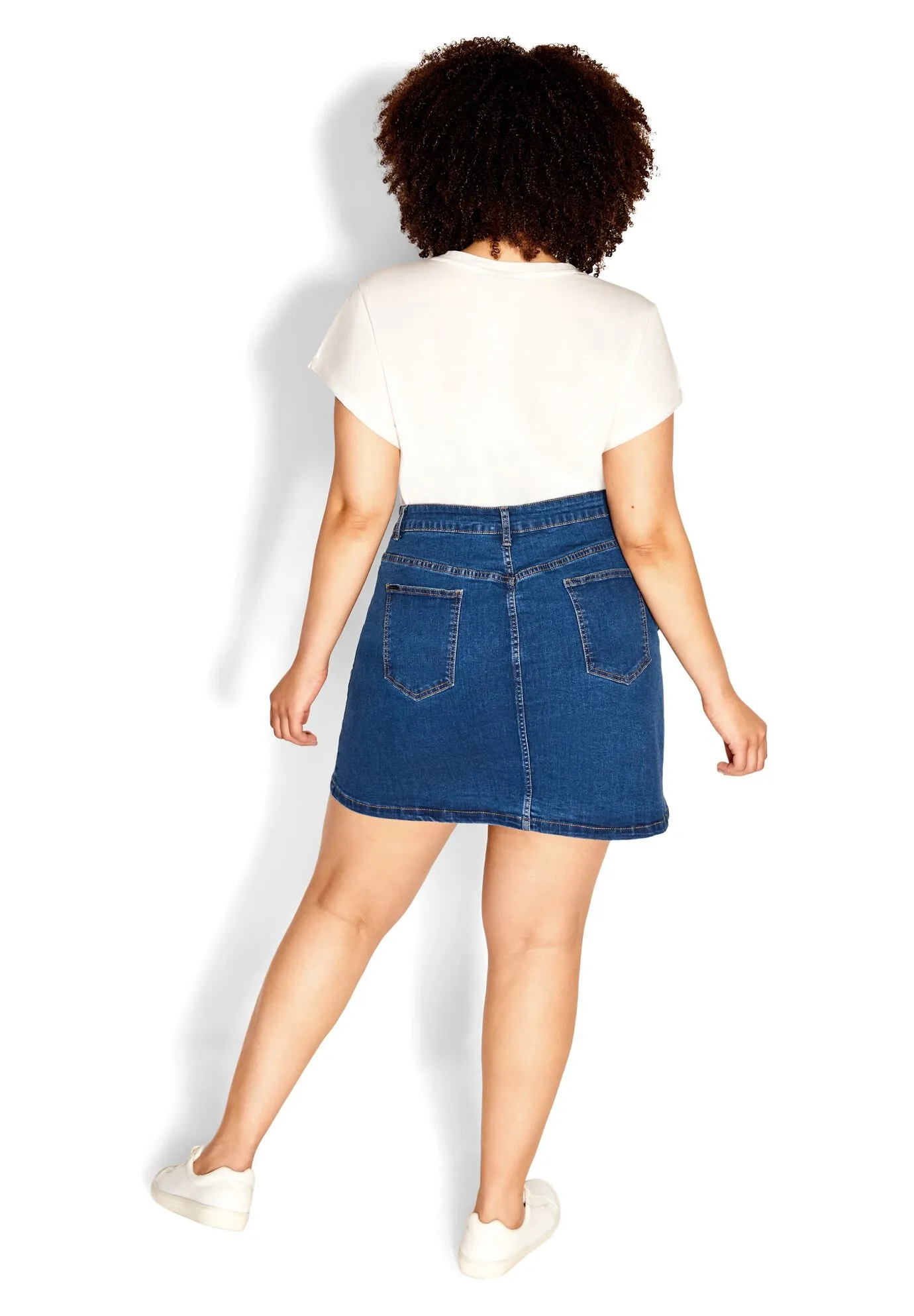 Island Denim Skirt - mid denim