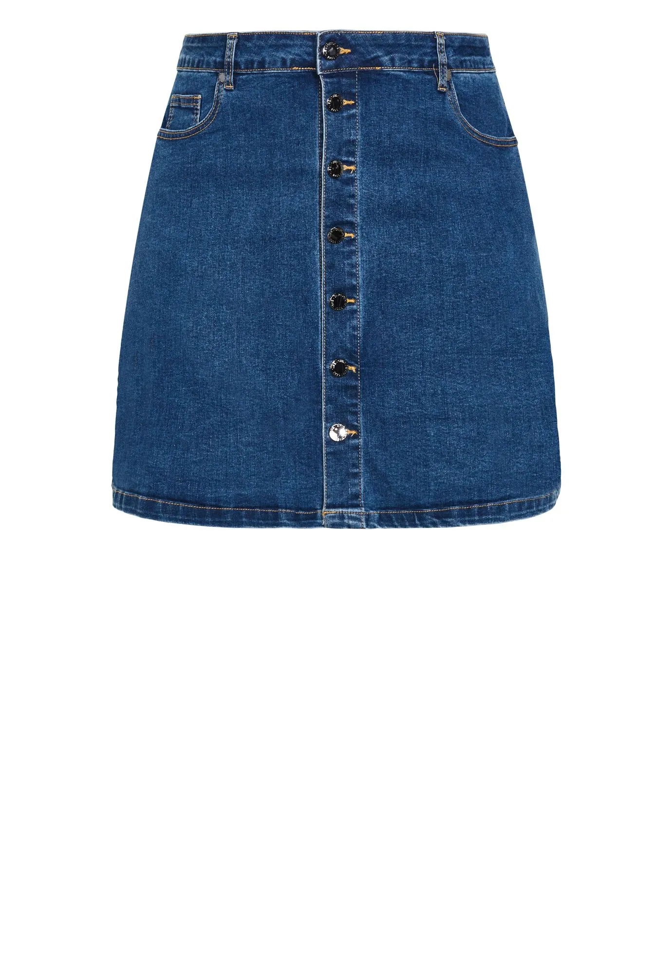 Island Denim Skirt - mid denim