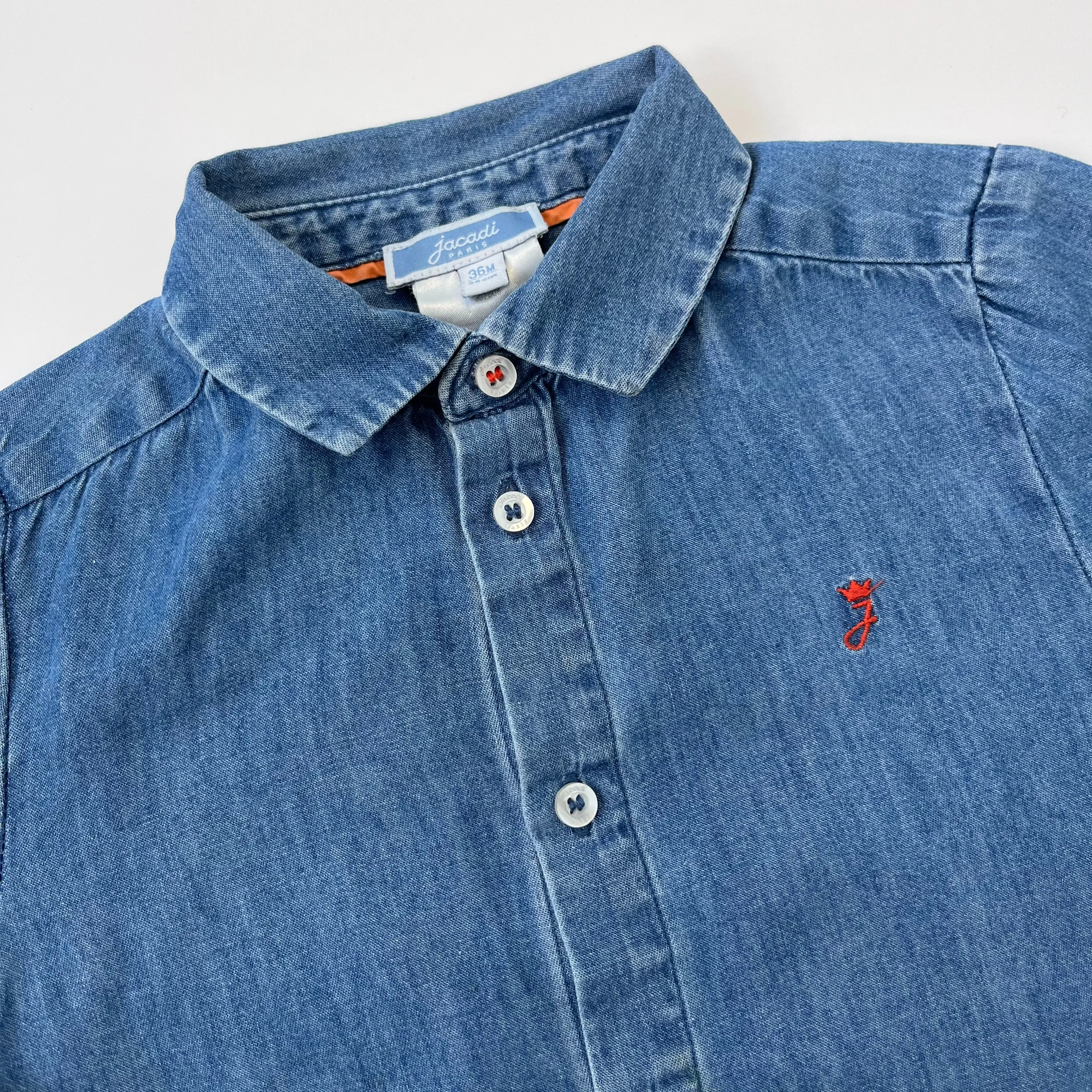 Jacadi Blue Chambray Shirt: 3 Years