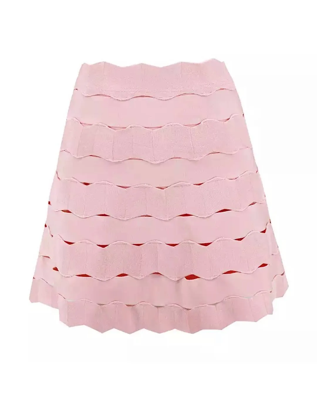 Jacquard Bandage Mini Skirt