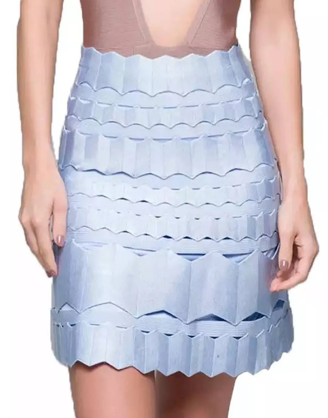 Jacquard Bandage Mini Skirt