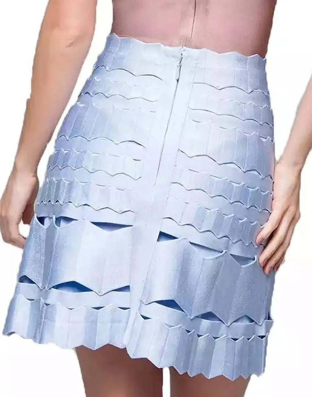 Jacquard Bandage Mini Skirt