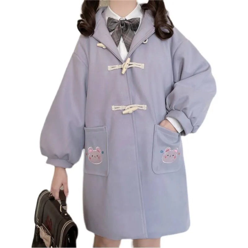 Japanese cute medium and long wool coat BY900021