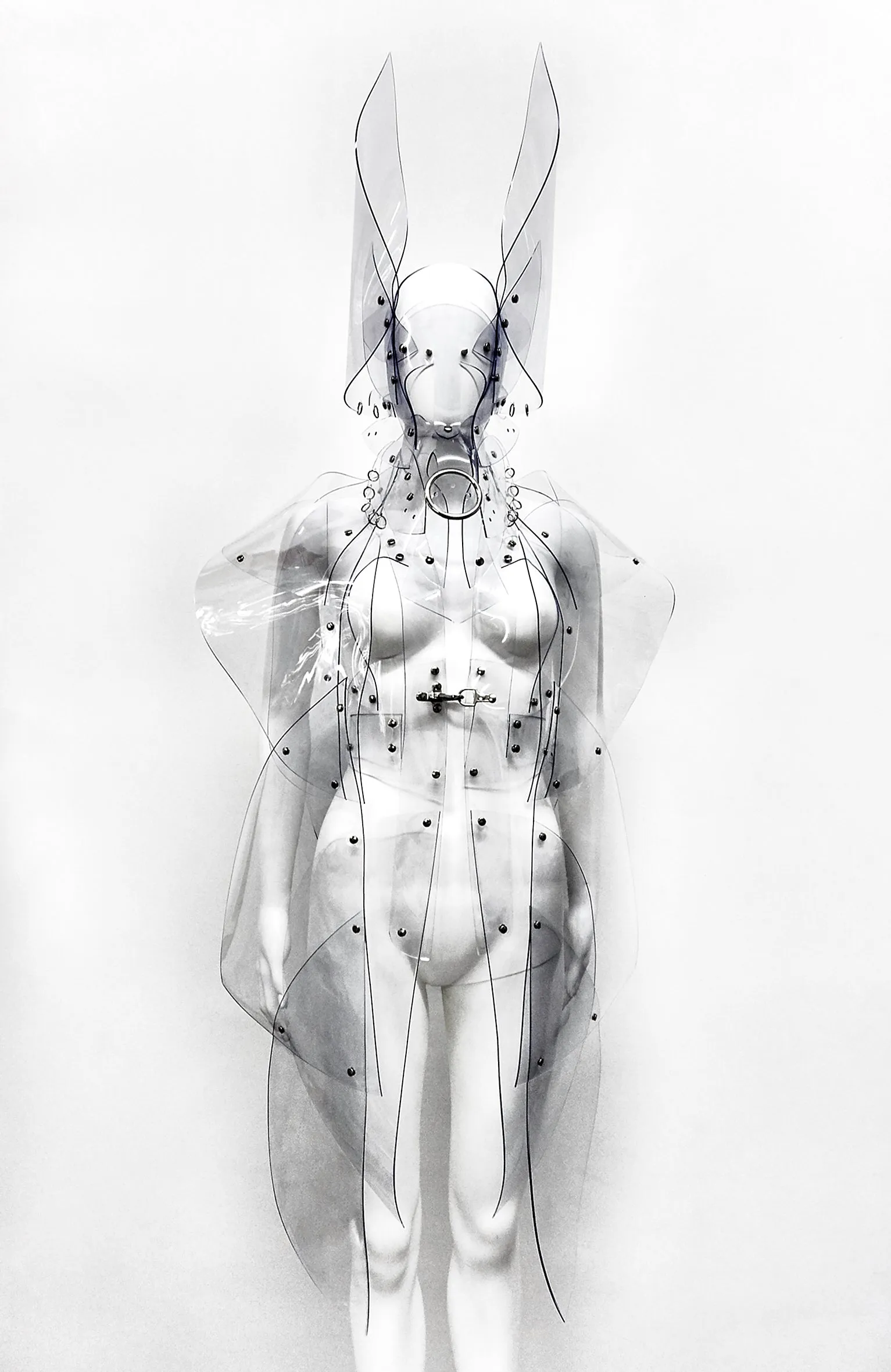 Jivomir Domoustchiev Transparent vinyl sculpture coat