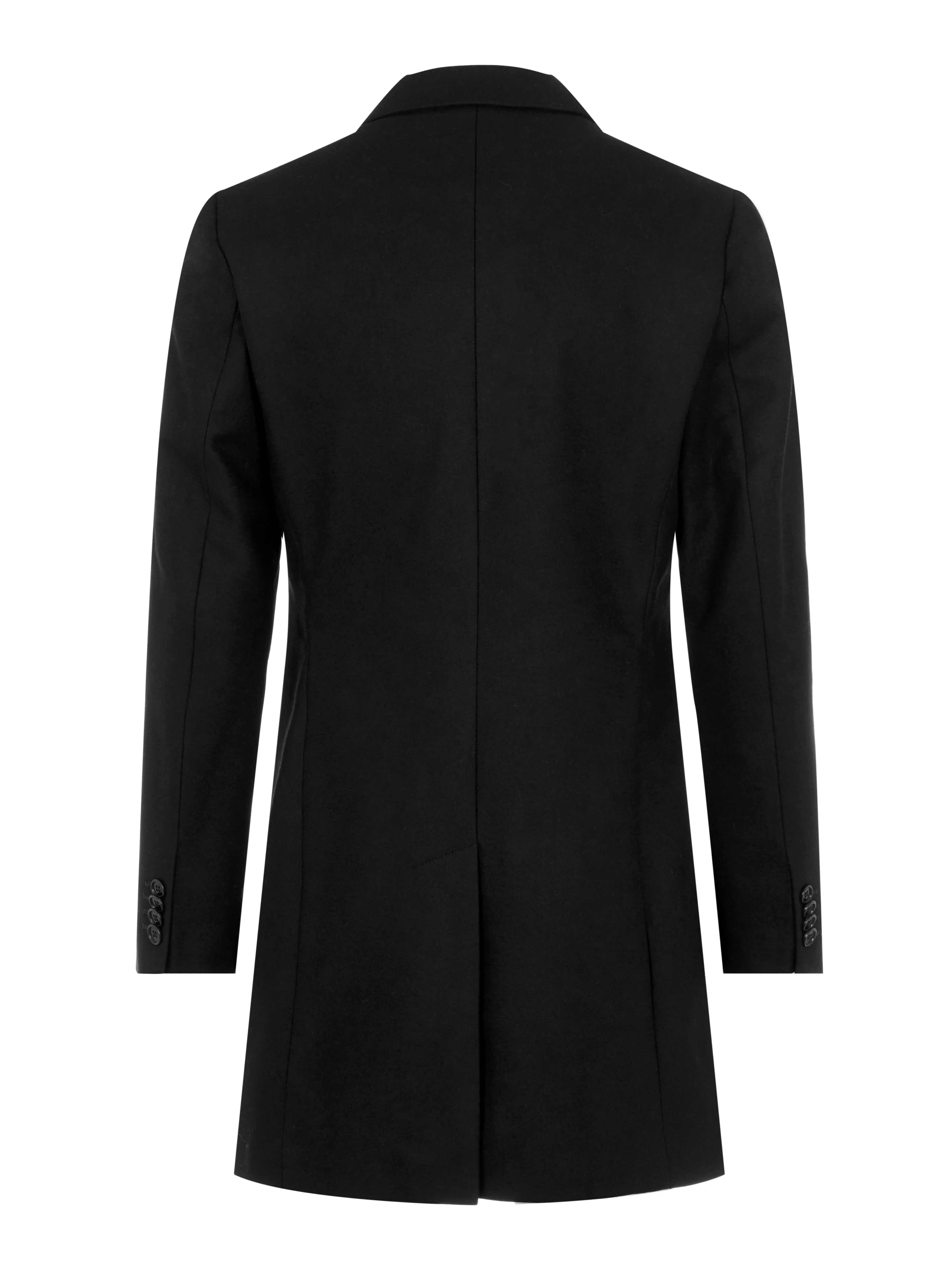 J.Lindeberg Mens Debonair Wolger Wool Coat - BLACK