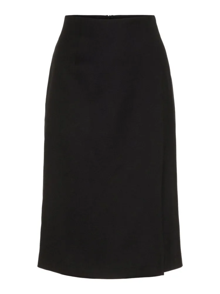 J.Lindeberg Womens Silva Wool Pin Skirts - BLACK