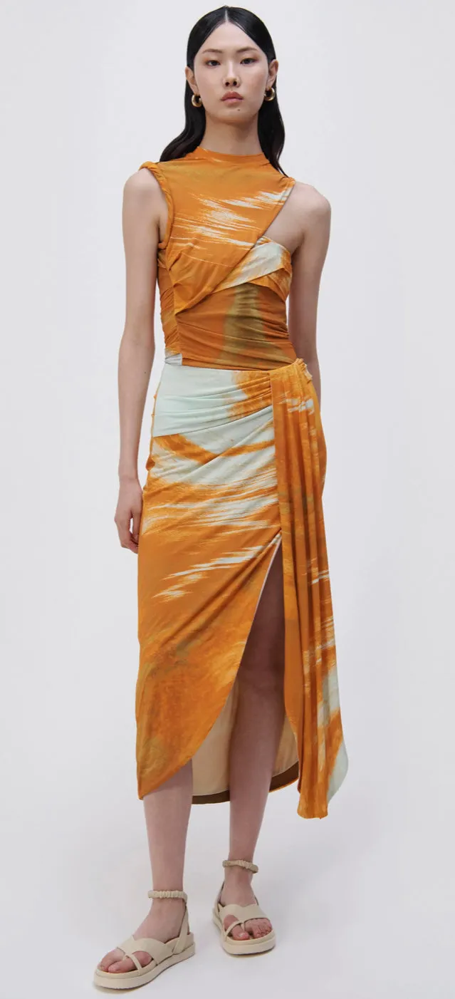 Jonathan Simkhai - Gwena Marble Print Skirt - Masala Marble Print