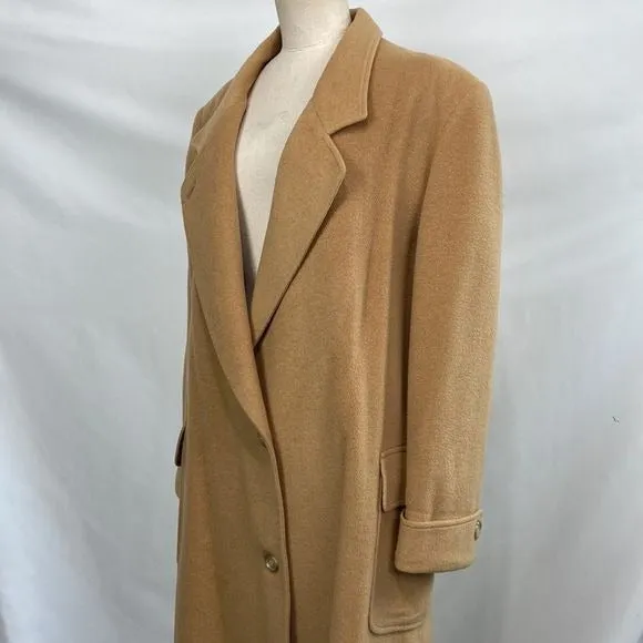 JPercyfor Marvin Richards Tan Camel Wool Long Coat