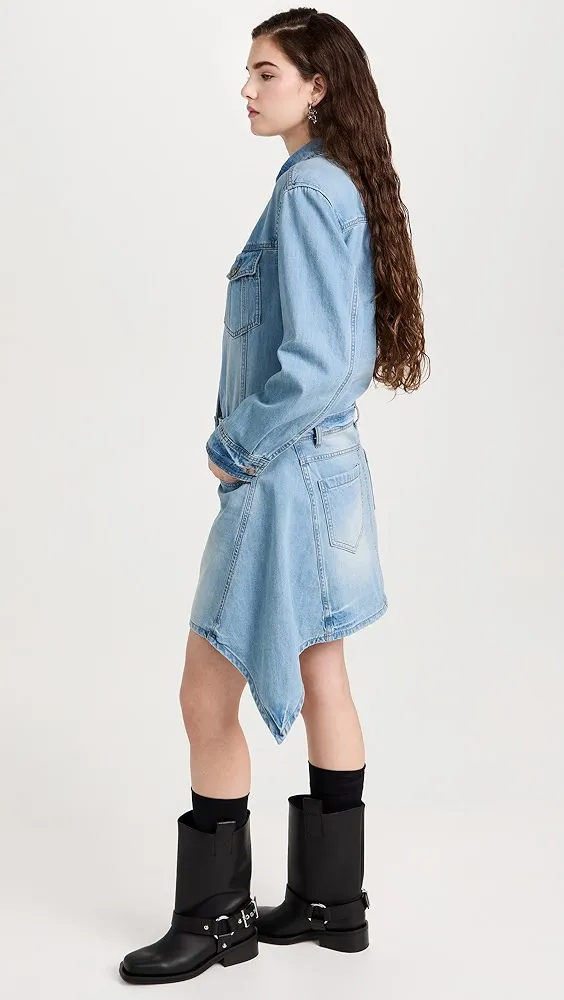 Juun. J   Denim Mini Shirtdress 