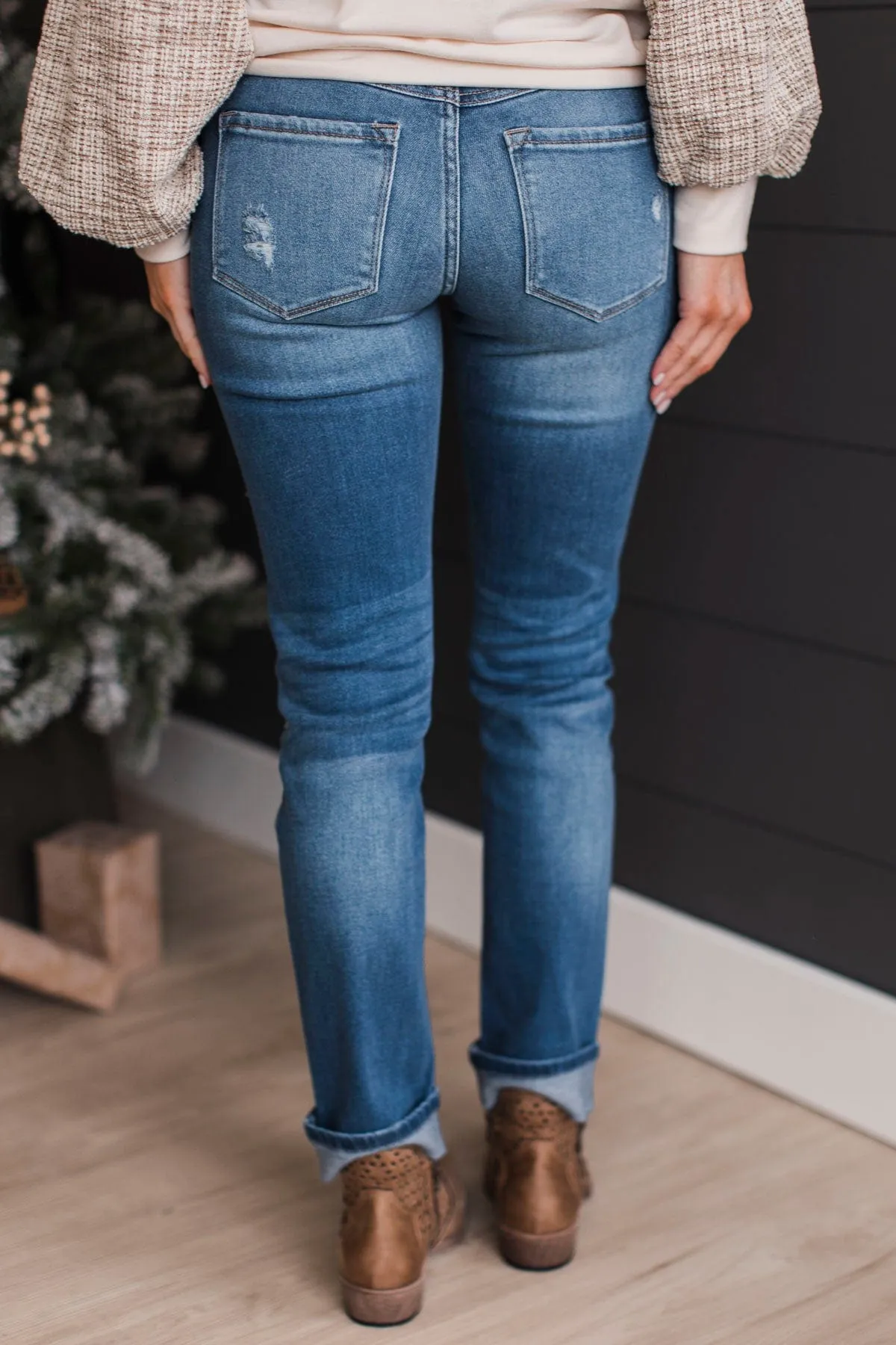 KanCan Skinny Straight Leg Jeans- Collette Wash