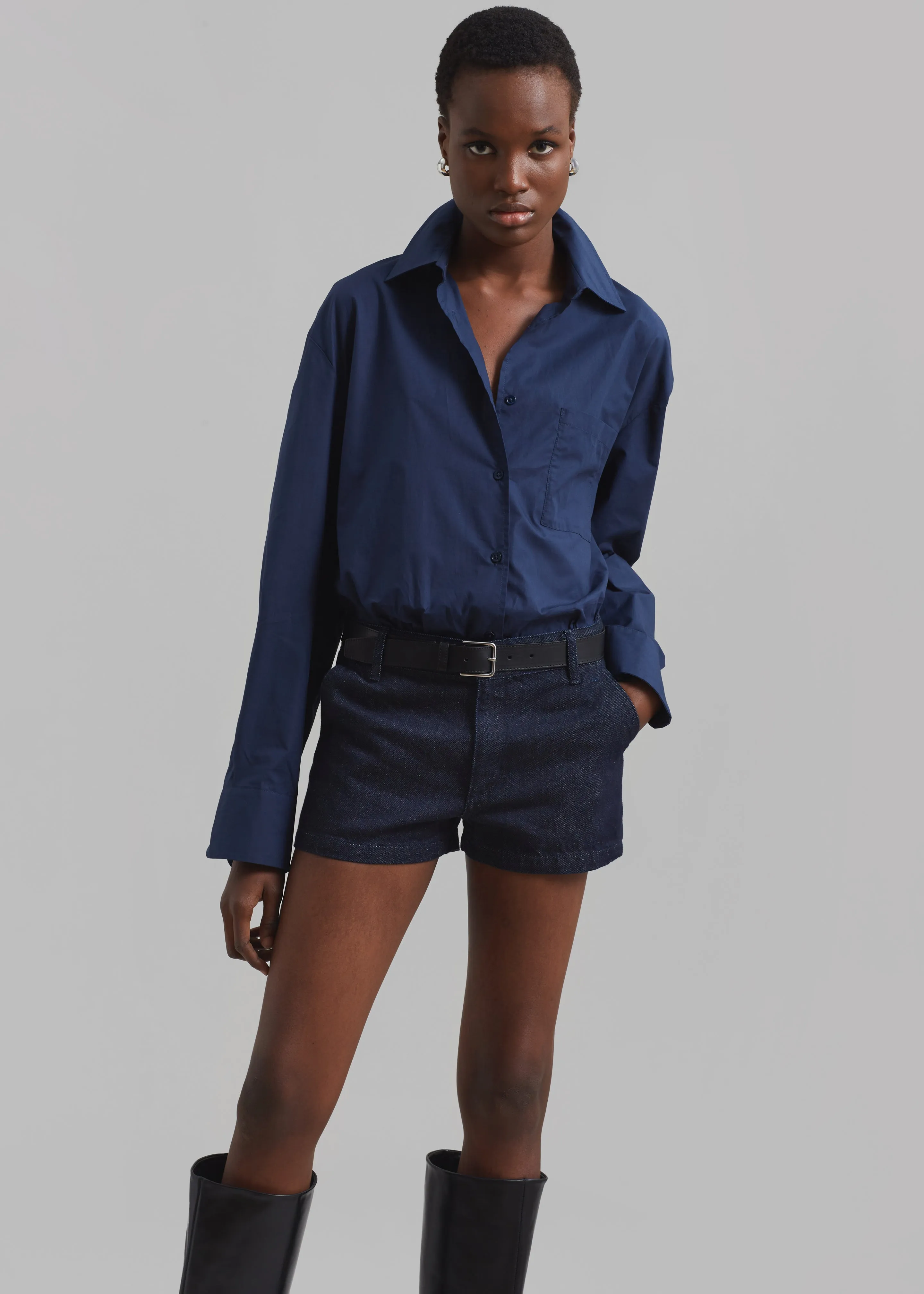 Kate Denim Mini Shorts - Raw Wash