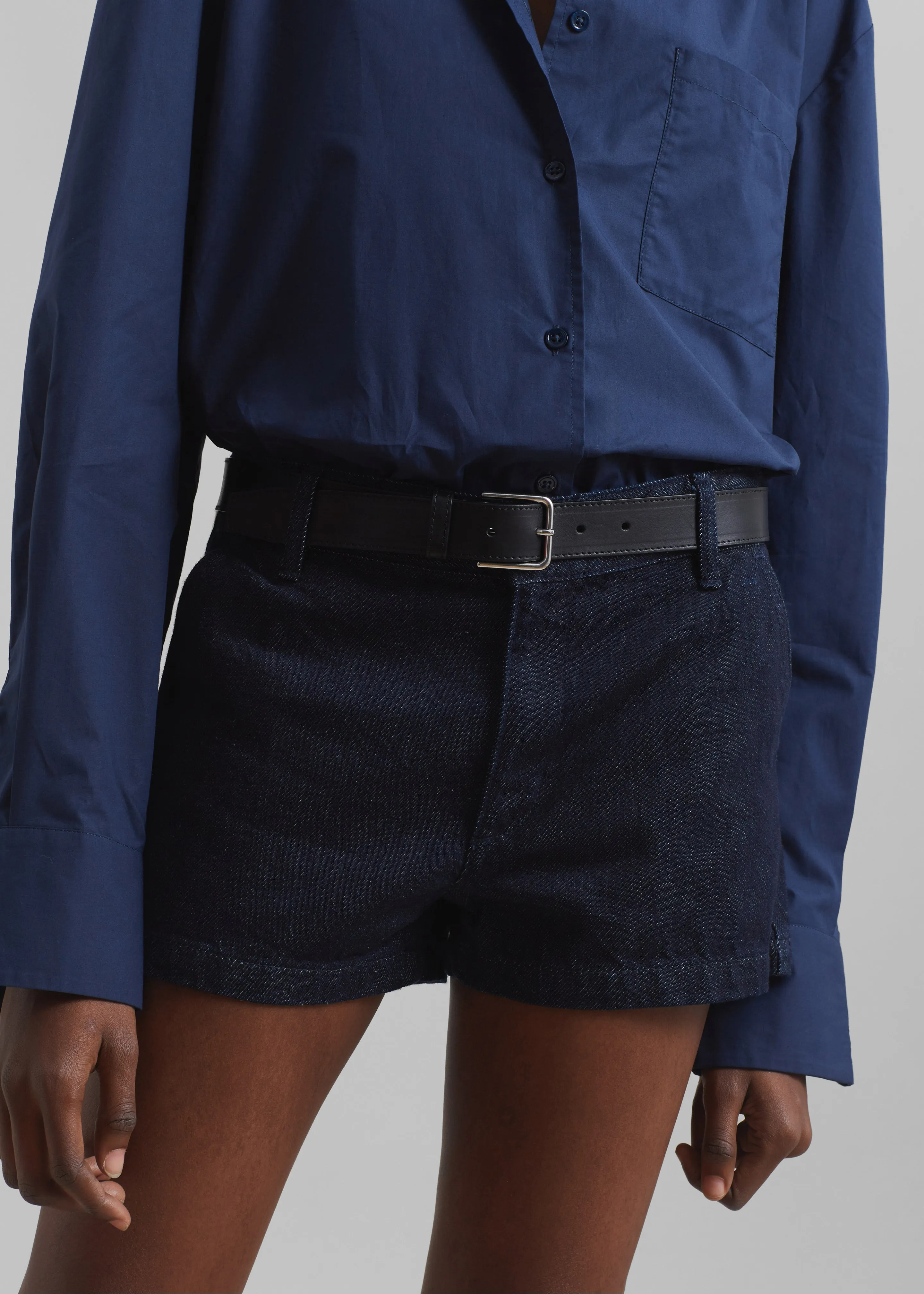 Kate Denim Mini Shorts - Raw Wash