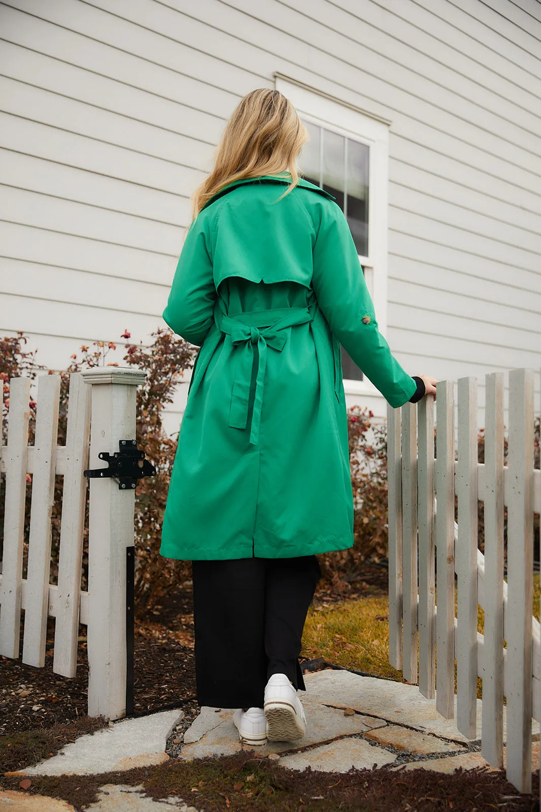 Kelly Green Trench Coat