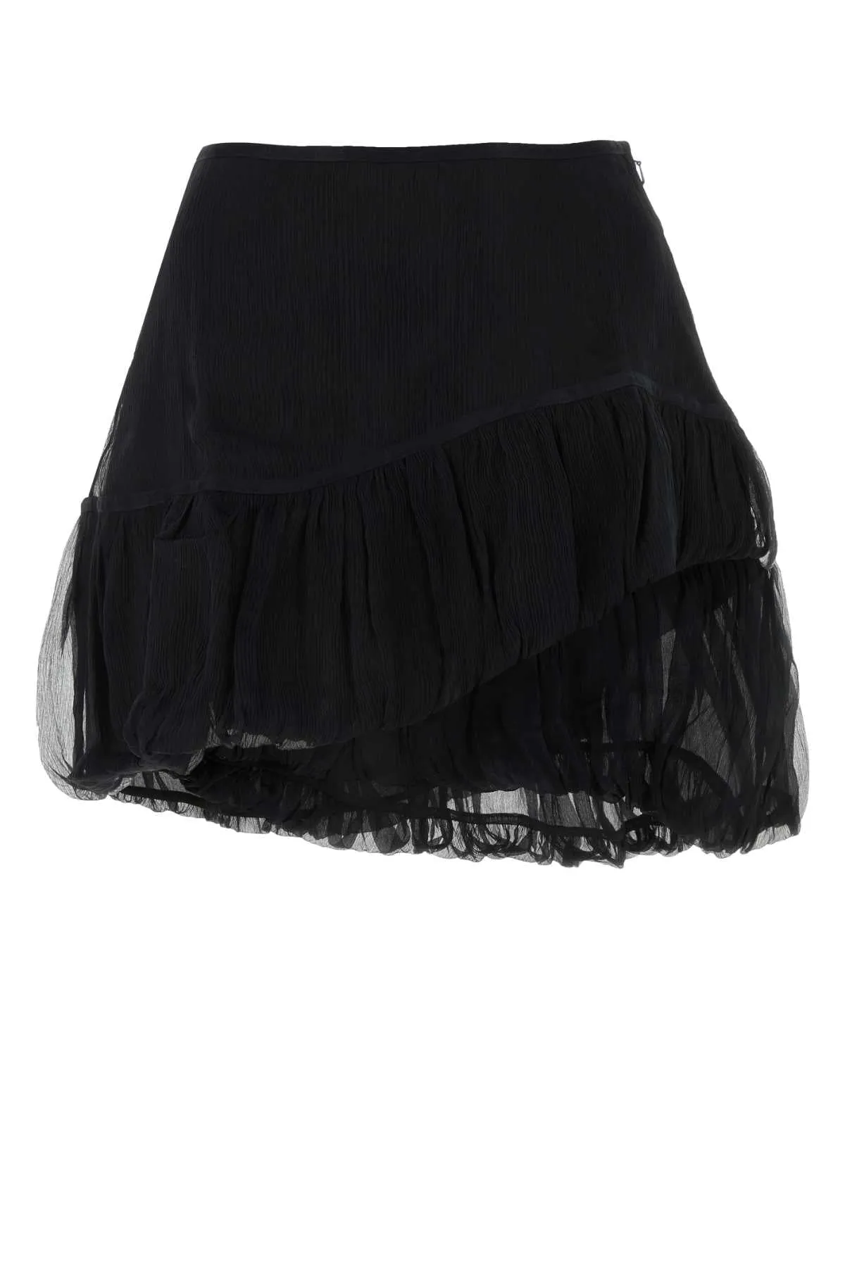 Kiko Kostadinov Black Nylon Blend Lozen Mini Skirt