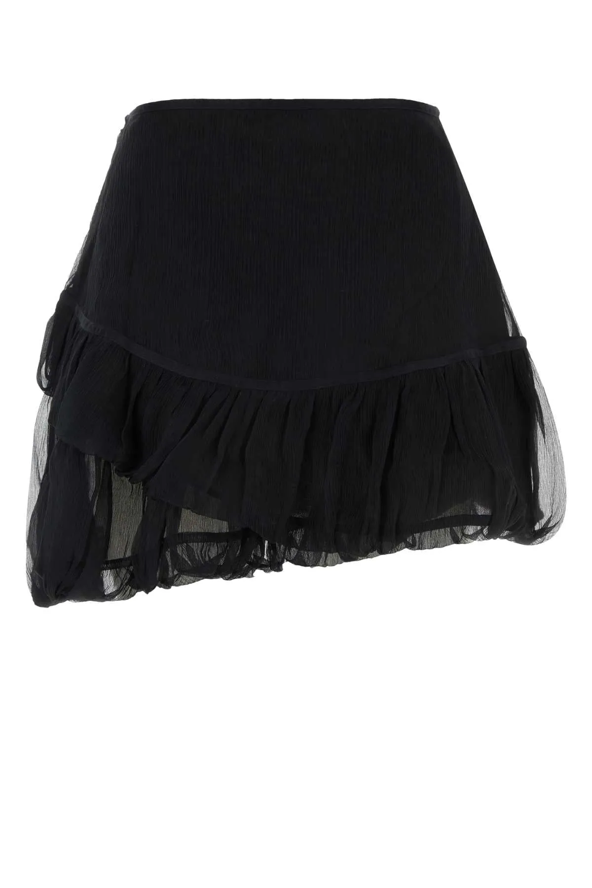 Kiko Kostadinov Black Nylon Blend Lozen Mini Skirt