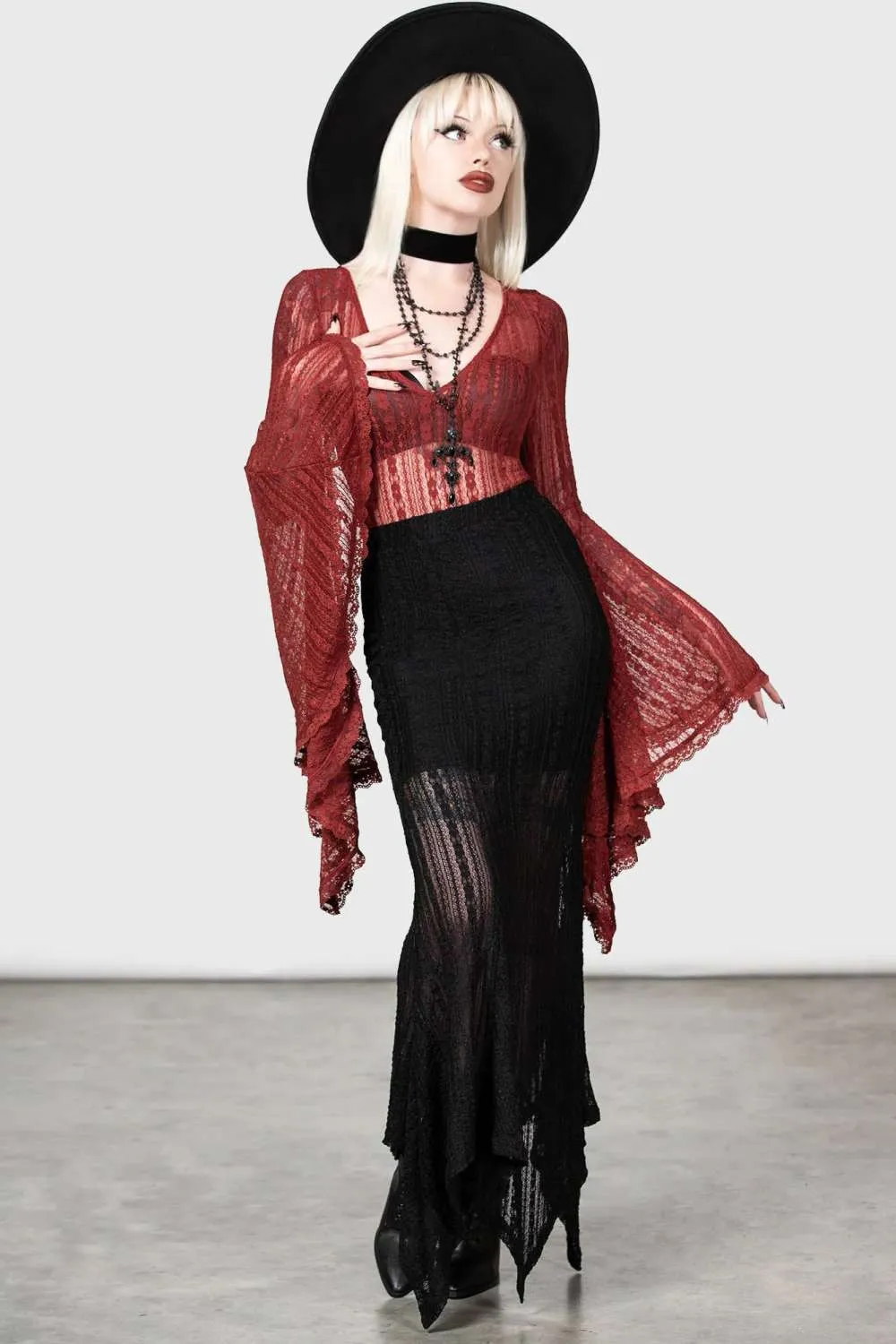 Killstar - Juliet's Betrayal Maxi Skirt Black | Dark Ages