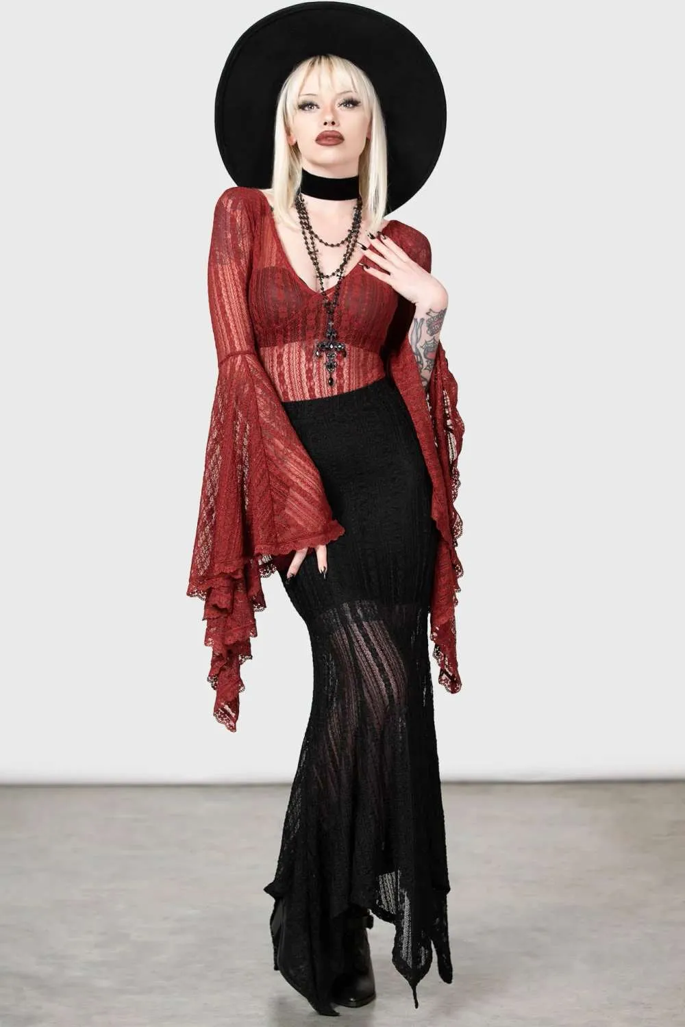 Killstar - Juliet's Betrayal Maxi Skirt Black | Dark Ages