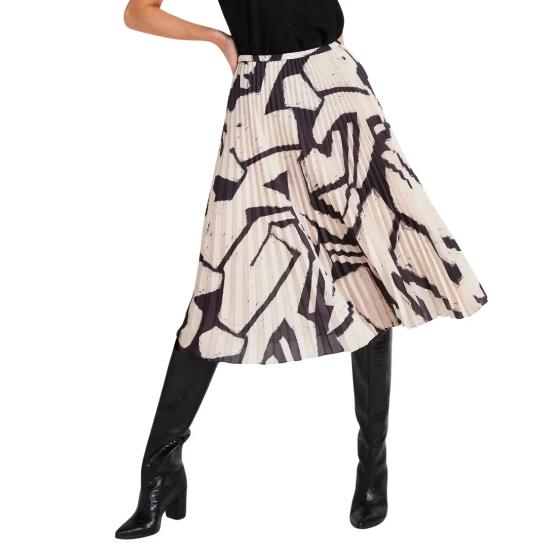 KNIFE PLEAT MIDI SKIRT MOSAIC