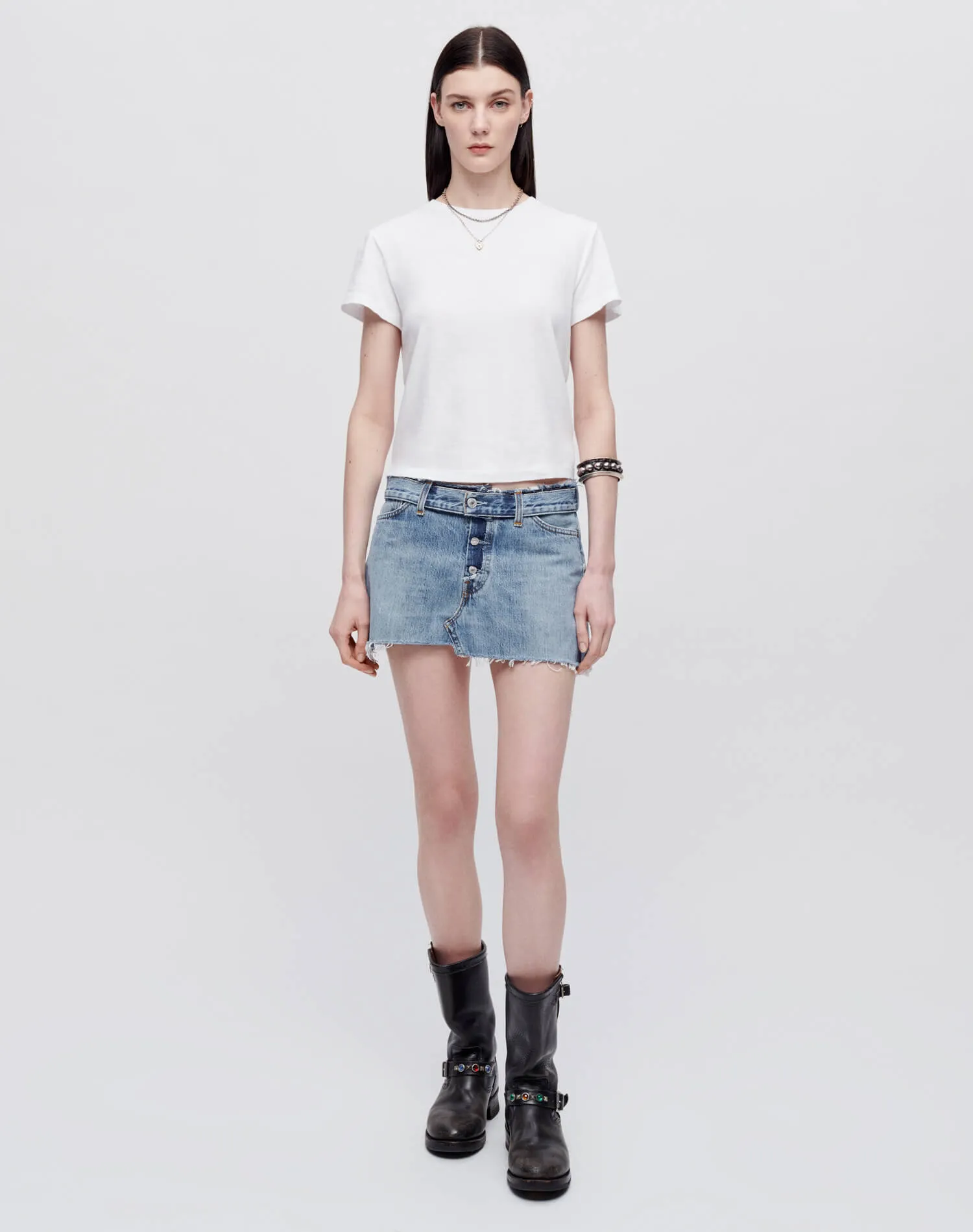 Levi's Raw Waist Micro Mini Skirt