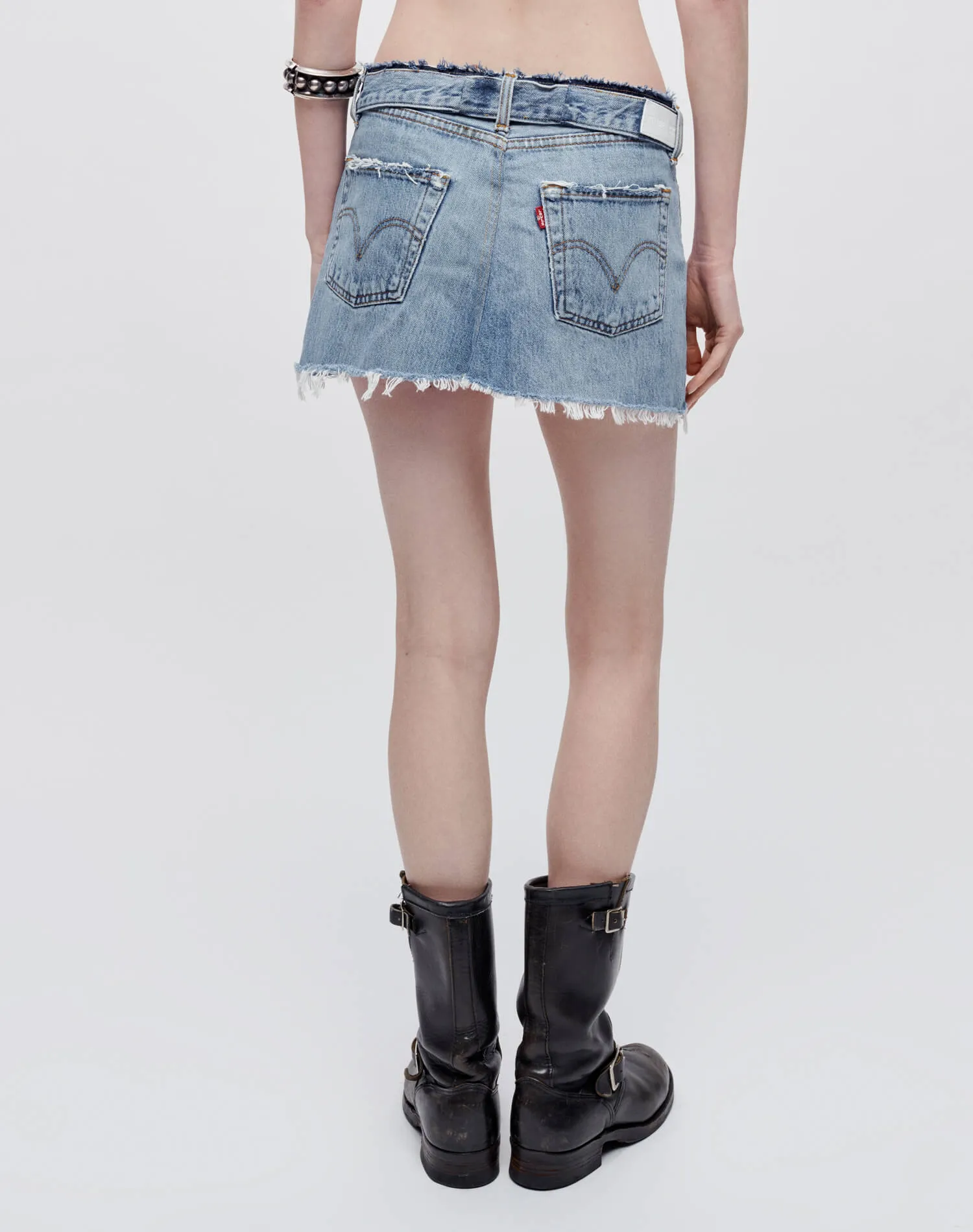 Levi's Raw Waist Micro Mini Skirt