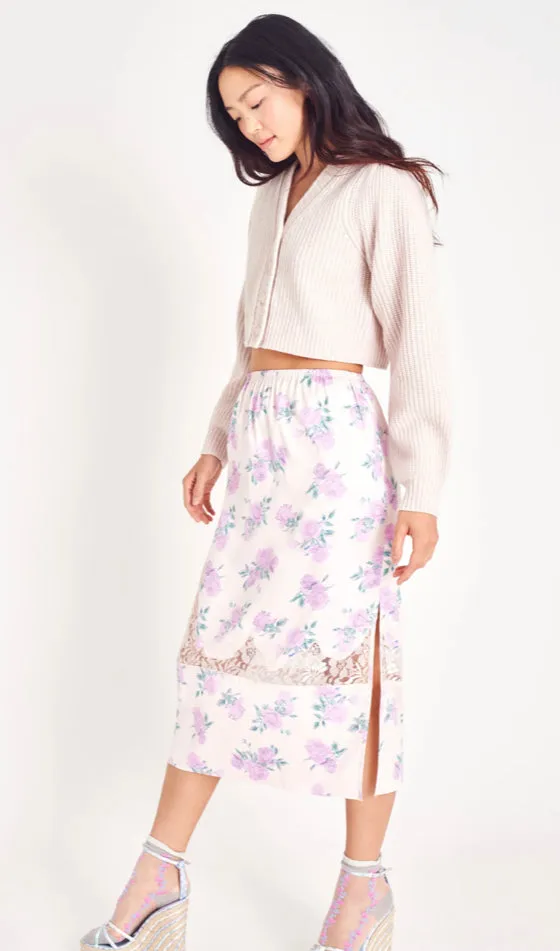 Loveshackfncy - Fayette Midi Skirt - Mauve Rose