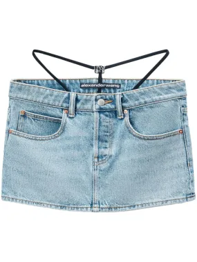 Low-waisted denim skirt