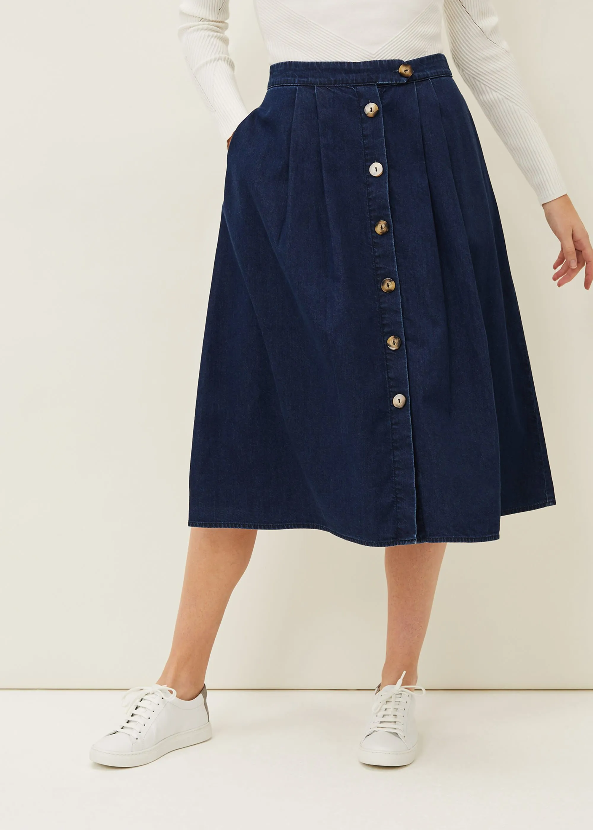 Lusia A- Line Denim Skirt