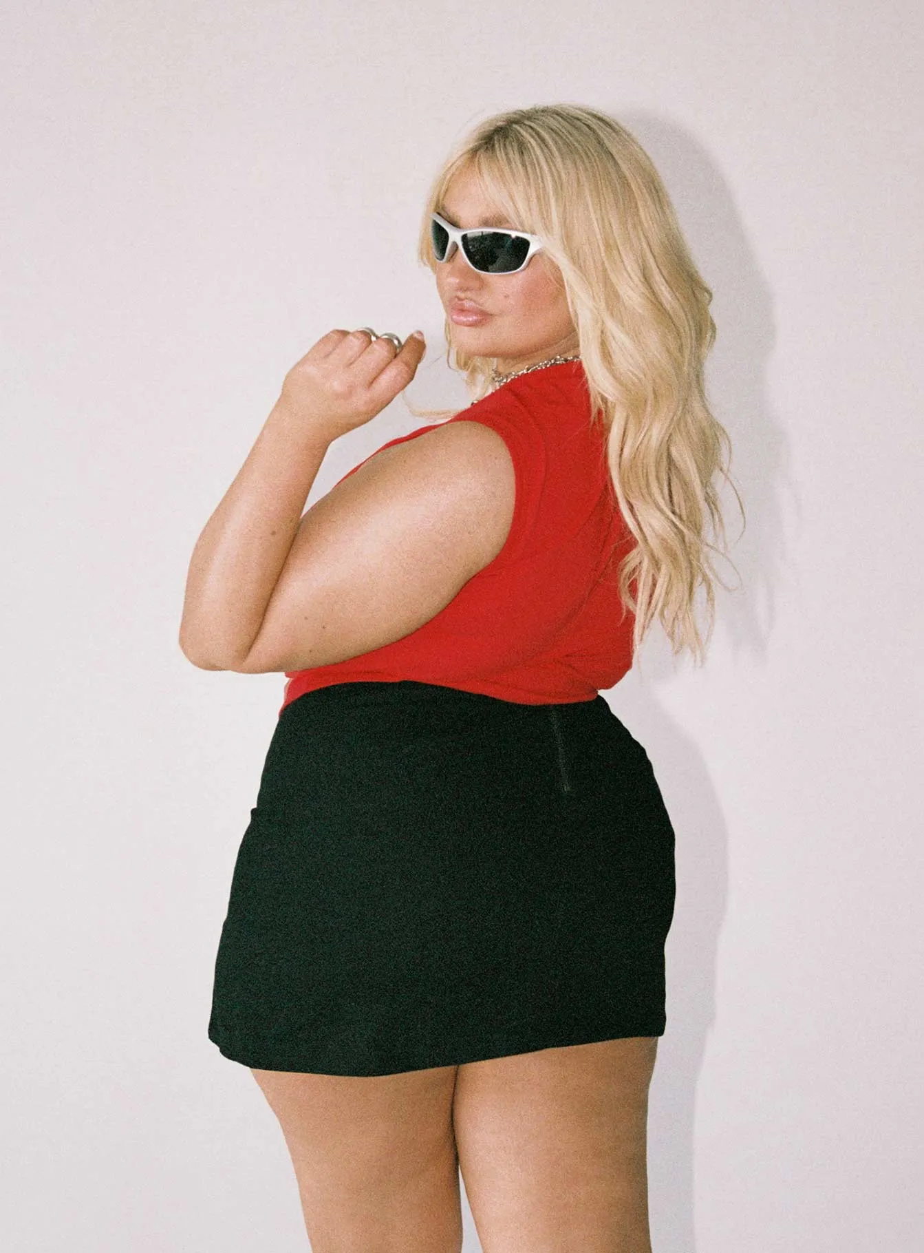 Madison Mini Skirt Black Curve