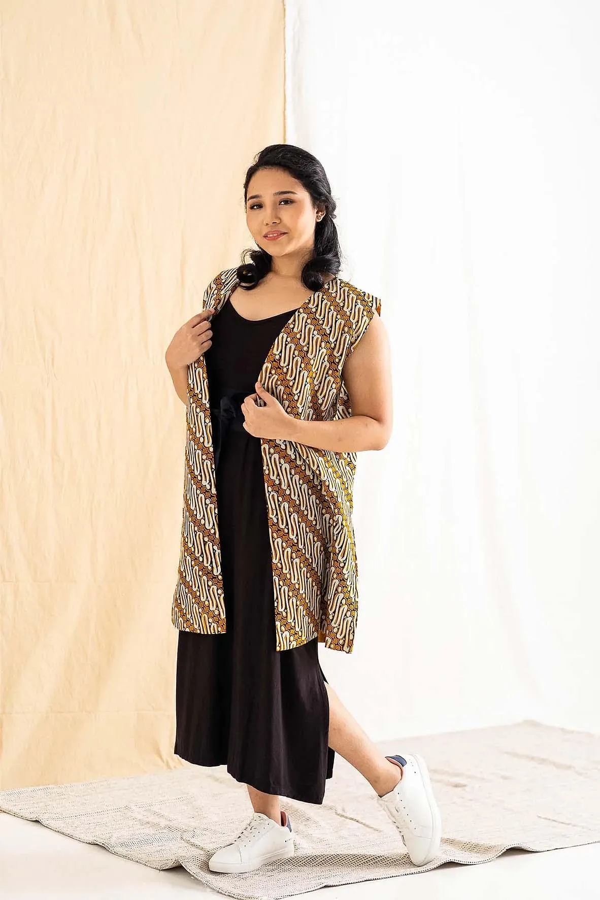 Maharaja Batik Long Line Vest