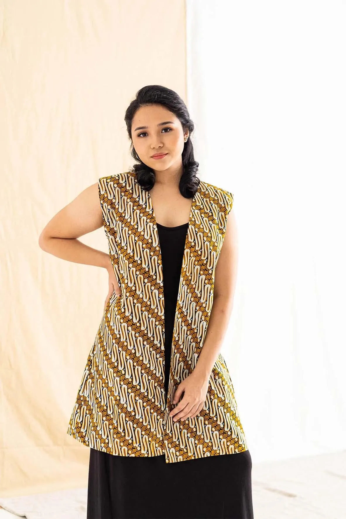 Maharaja Batik Long Line Vest