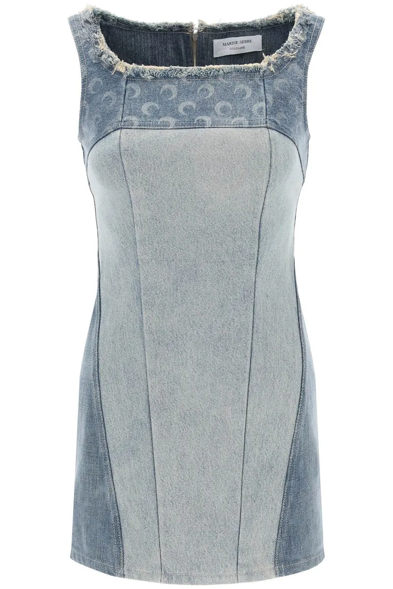 Marine Serre    Marine Serre Regenerated Denim Mini Dress