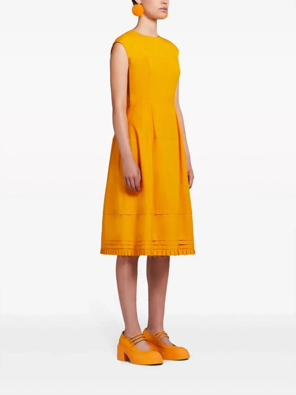 MARNI 24SS Women's Mid Skirt in Yellow & Orange